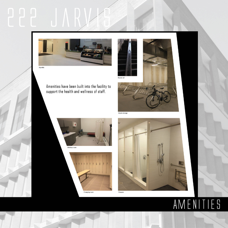Poster for 222 Jarvis showing amenities