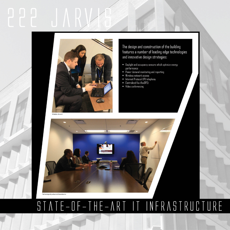 Poster for 222 Jarvis Showing the State-of-the-art IT Infrastructure