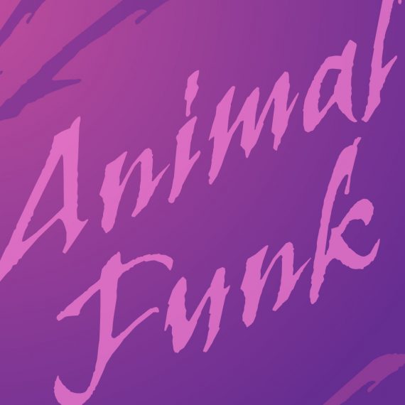 animal funk with pink and purple gradient background