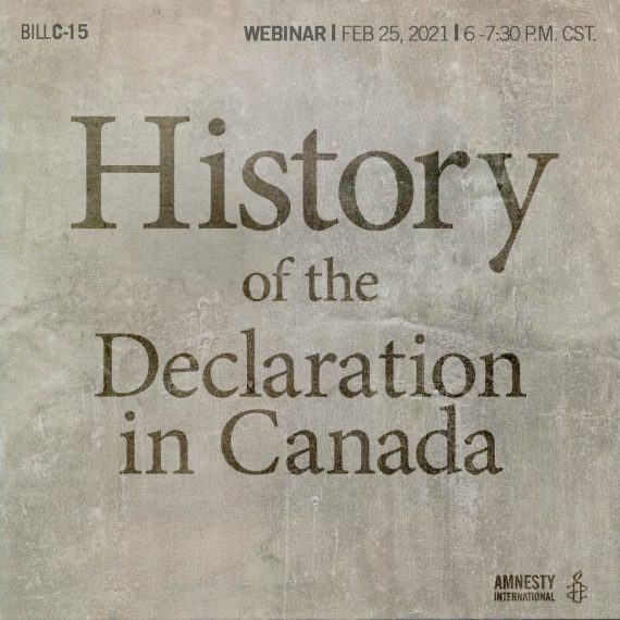 Bill C15 Carousel Day 2 Post 1 of 9 History of the Declaration in Canada