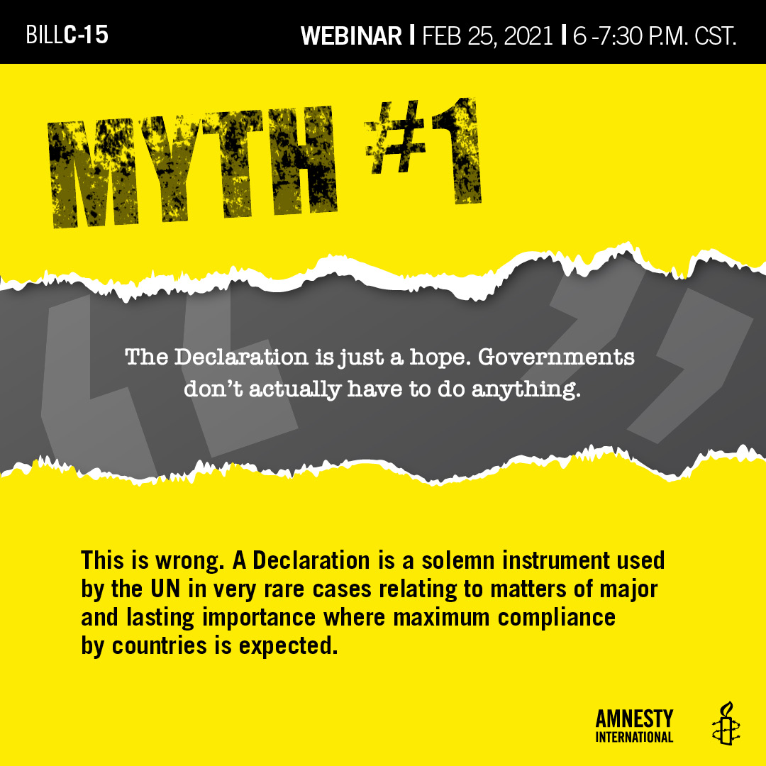 Myth 1, The Declaration is just a hope. Governments don’t actually have to do anything.