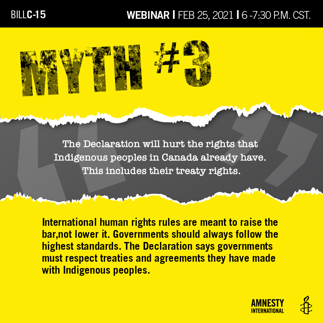 Myth 3, The Declaration says governments only have to “seek” or ask for consent. They can ignore it if they don’t get it.