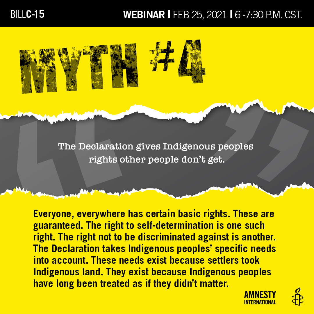 Myth 4, The Declaration gives Indigenous peoples rights other people don’t get.